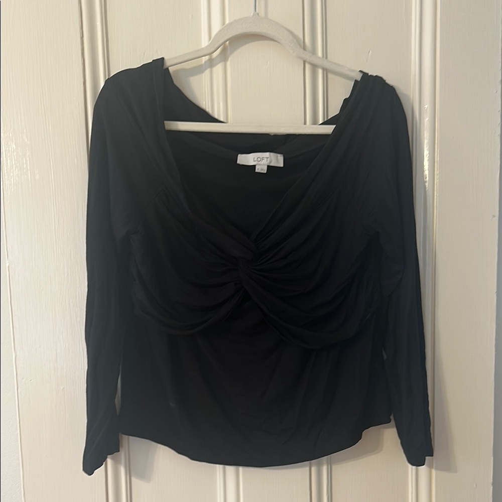LOFT Knot Off The Shoulder Top